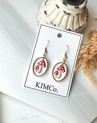 Polymer Clay Earrings - Everyday - 3D Mushrooms