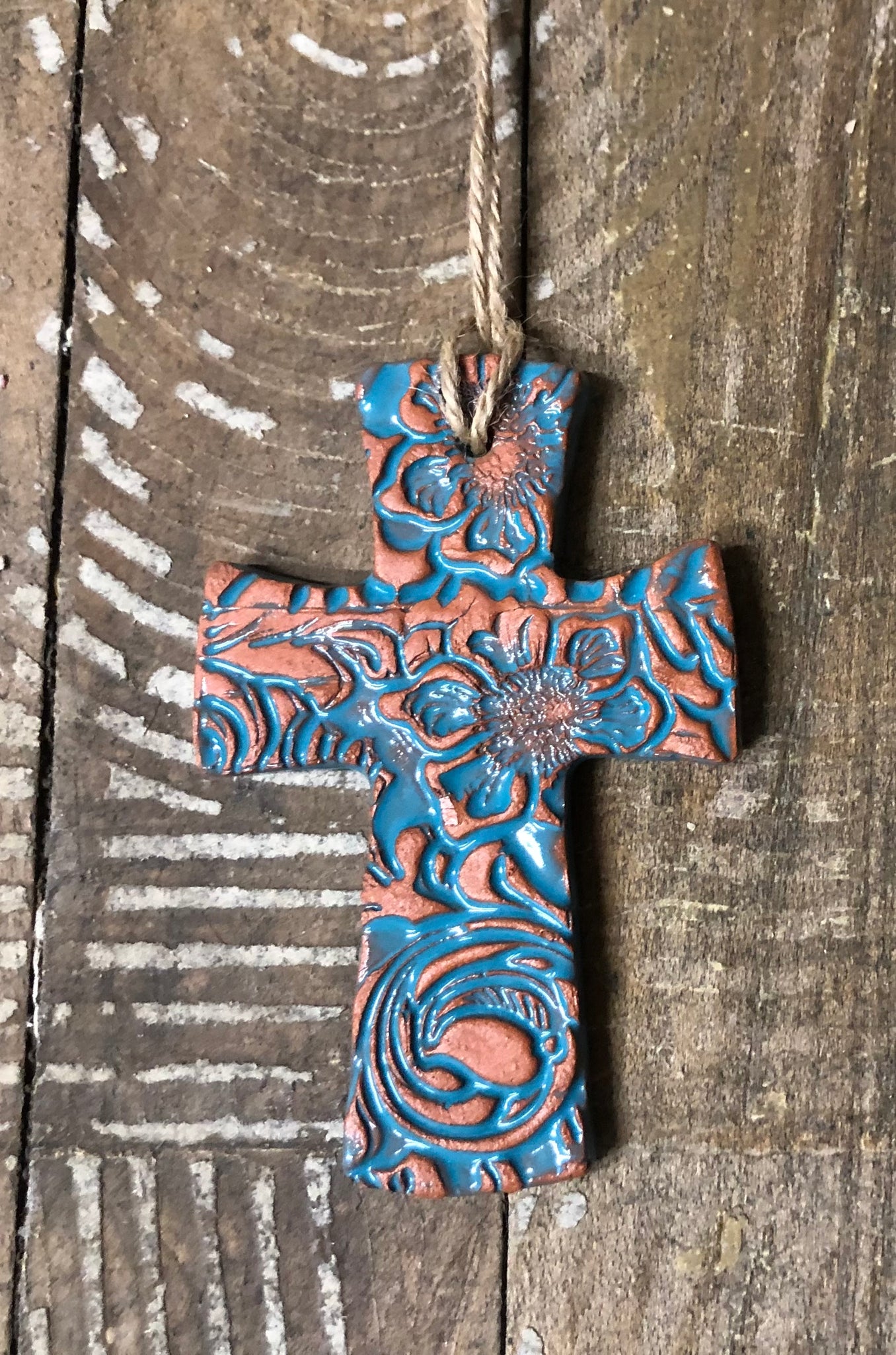 Wyoming Pottery Cross Ornaments