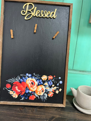 Blessed Floral Sign