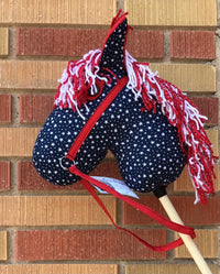 "Midnight" stick horse