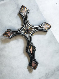 TWISTED IRON Large Cut Copper Cross
