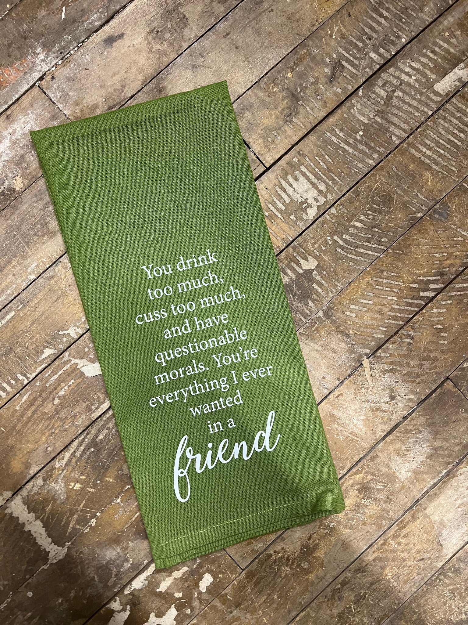 You Drink Too Much You Cuss Too Much Cotton Hand Towel