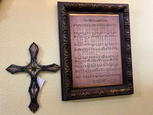 "Old Rugged Cross" in vintage frame