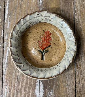 Wyoming Pottery Bitty Dishes with Indian Paintbrush