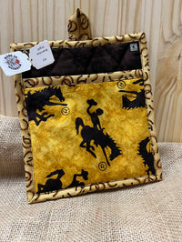 #Wyoming Pocket Mitt Gold w/ brown horse