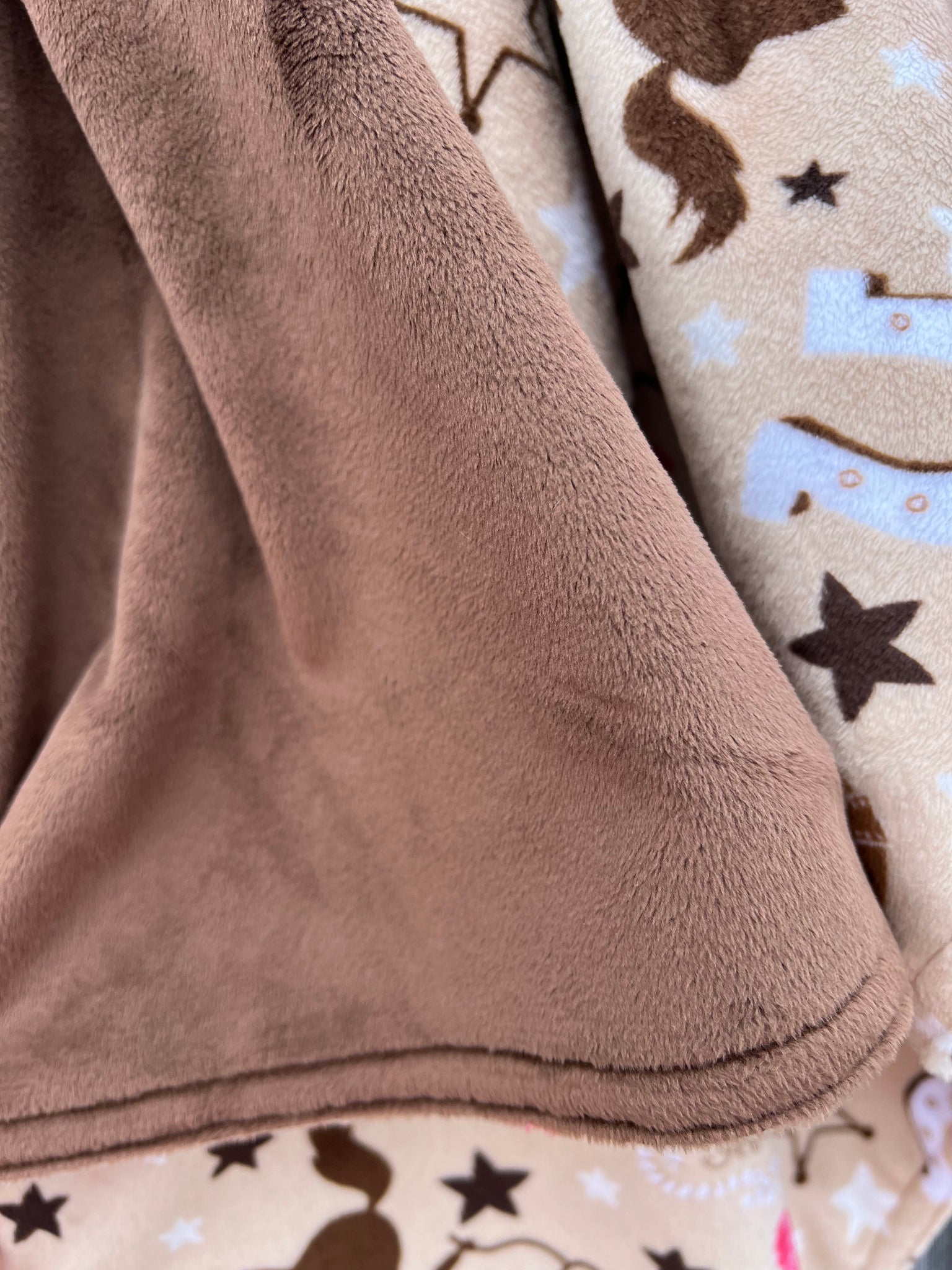Baby Cuddle Blanket Cowboy Brown #36