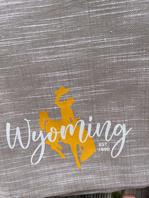 Wyoming Bucking Horse Kitchen towel