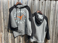 ITC Raglan Hooded Pullover in Gunmetal/Heather