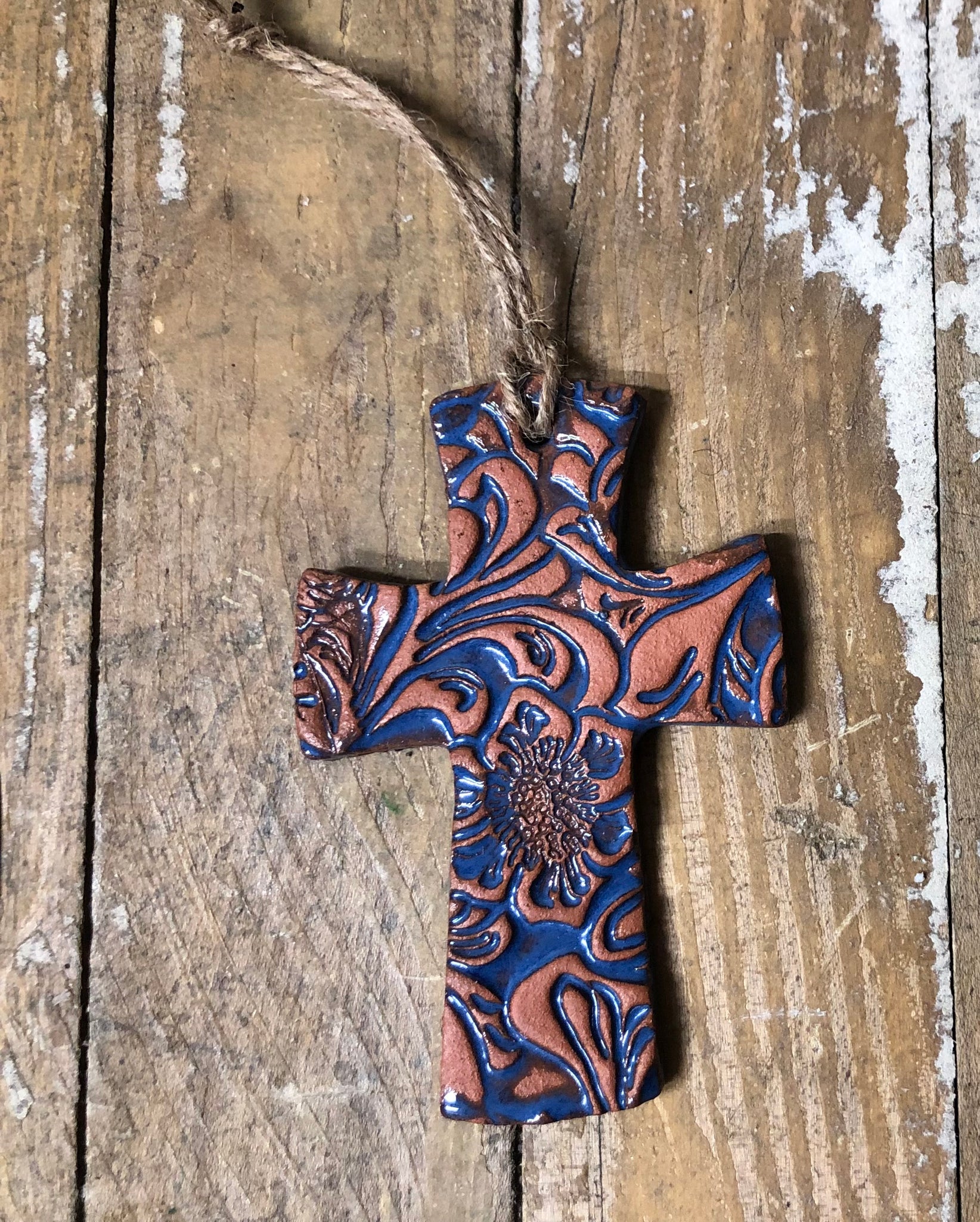 Wyoming Pottery Cross Ornaments