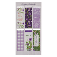 Magnetic Bookmark Set Purple Meadow Jer. 17:7