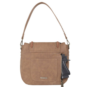 TR128G-918 Trinity Ranch Hair-On Leather Shoulder Bag