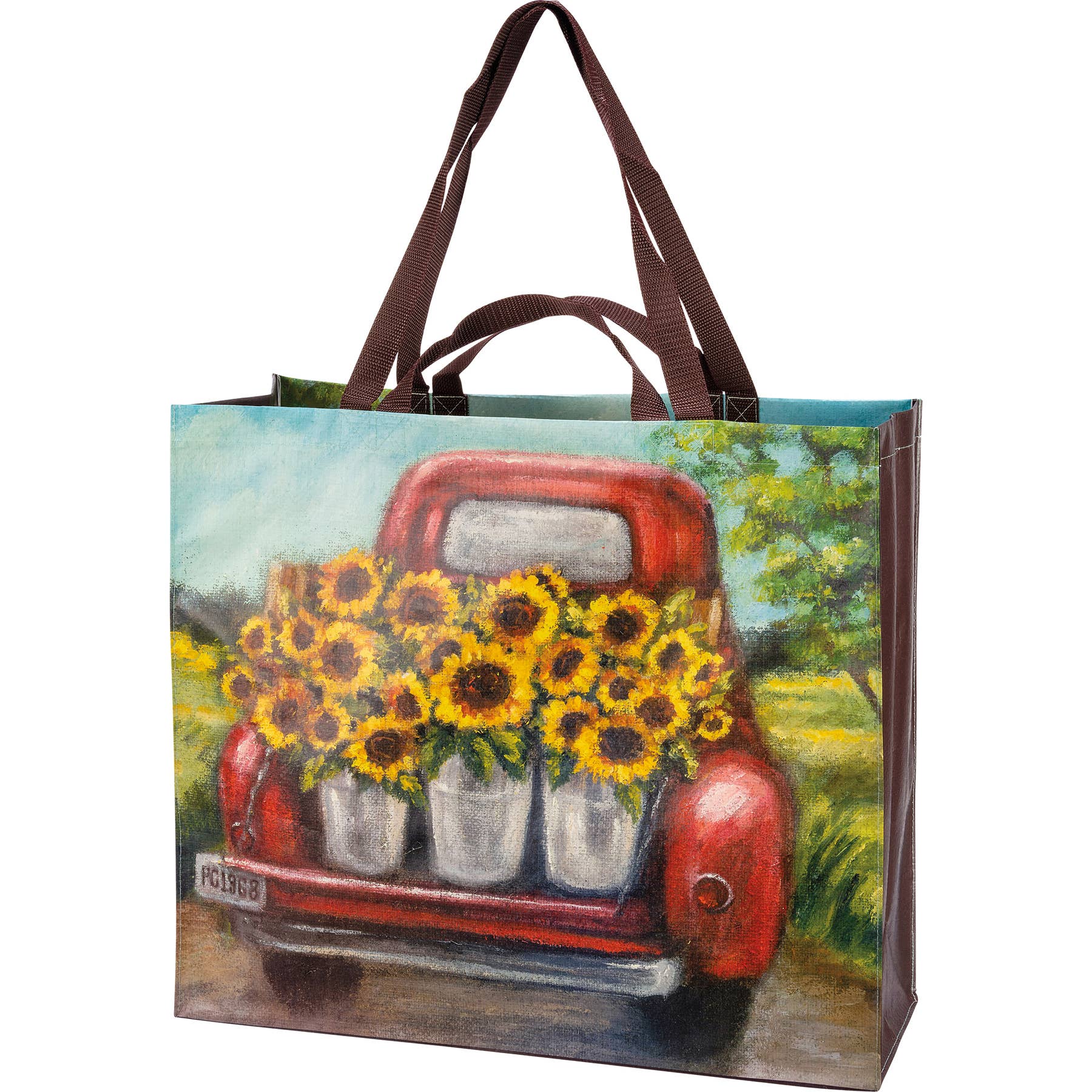 Sunflower Truck Shopping Tote