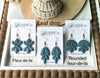 Polymer Clay Earrings  - Leaf Earrings