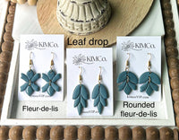 Polymer Clay Earrings  - Leaf Earrings