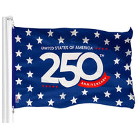 USA 250th Anniversary Stars Flag Printed 3x5Ft Double Sided