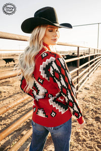 VINTAGE VAQUERA KNIT SWEATER RED