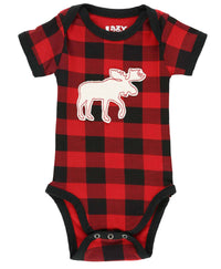 Moose Plaid Infant Creeper
