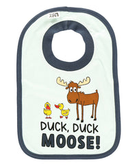 Duck Duck Moose Blue Infant Bib