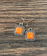 726464, 8mm Square Stone Earrings