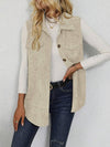 Lapel Cardigan Casual Corduroy Vest