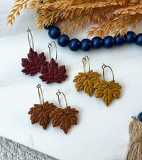 Polymer Clay Earrings - Leaf