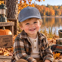 Baby Toddler Corduroy Snapback Hat - Gray