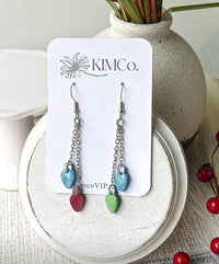Polymer Clay Earrings - Mini Christmas Lights