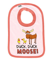 Duck Duck Moose Pink (New) Infant Bib