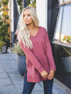 Waffle Knit Split Hem Rory Tunic