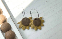 Polymer Clay Earrings - Sunflower