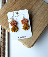 Polymer Clay Earrings - Sunflower Dangle