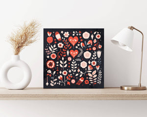 12in Valentine's Day Decor Art, UV print Wall Decor, celebration Valentine's decor, love-themed wall art