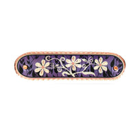 HR 01 Purple background copper flower hair clip