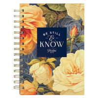 Journal Wirebound Blue Floral Be Still Ps. 46:10