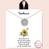 Sunflower pave cubic zirconia necklace