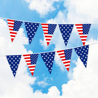 American USA Pennant Banner, Flag 7x8 IN, Full String 9.8 FT