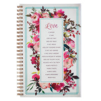 Notebook Wirebound Love 1 Cor. 13:4-7