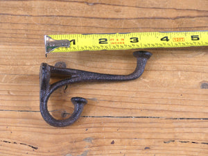 Rustic Cast Iron Flat End Hook, 4" Long