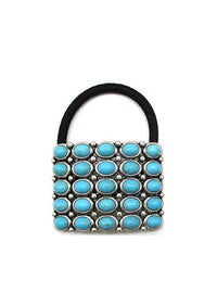 WESTERN DESIGN TURQUOISE HAIR TIE