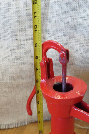 RED CAST IRON WELL PUMP CISTERN,  9"