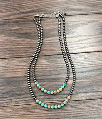 739545, Handmade 24" Navajo Gemstone Necklace