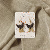 Black Sparkle Chickens with Boots Earrings