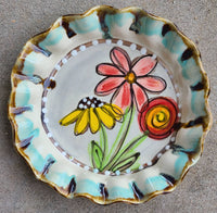 Bread Plate (Drip Flowers)