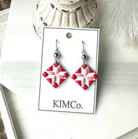 Polymer Clay Earrings - Everyday - Quilt