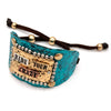 Hide Your Crazy Silver Gold Patina Western Bracelet Cuff