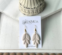 Polymer Clay Earrings  - Leaf Earrings