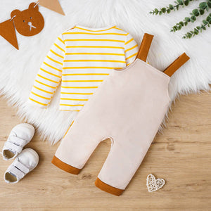 2pcs Baby Unisex Animal Pattern Long Sleeve Set