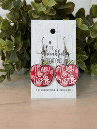 Teacher Apple Earrings
