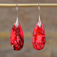 Bohemian Emperor Stone Droplet Pendant Earrings