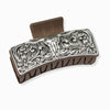 Western Steer Head Rectangular Grander Hair Claw